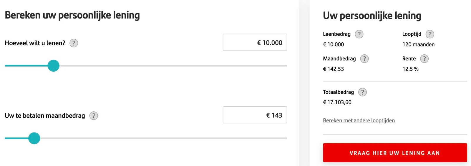 persoonlijke lening